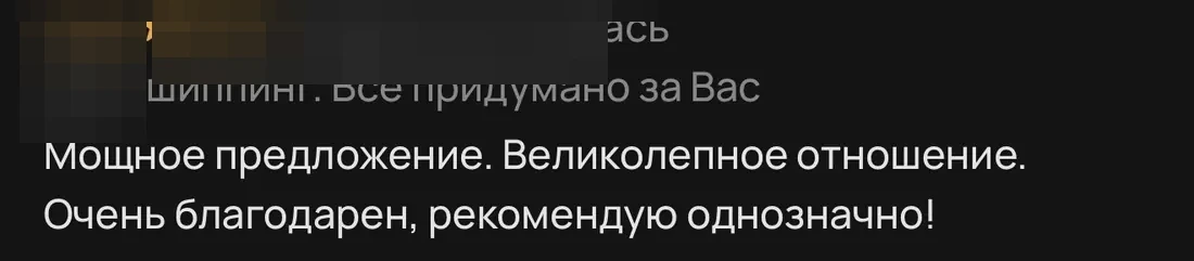 Отзыв о дропшиппинге и сопровождении